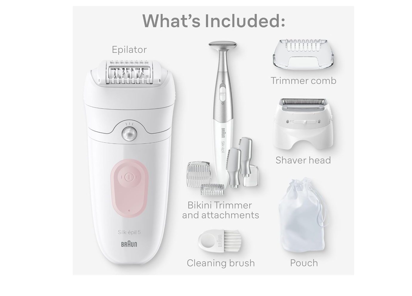 Braun Silk-épil 5 Epilator, Wet & Dry, Lasting Smooth Skin, SE5-230