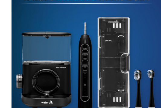 Waterpik Sonic-Fusion 2.0 Professional Flossing Electric Toothbrush with Water Flosser Combo In One, Black SF-04.