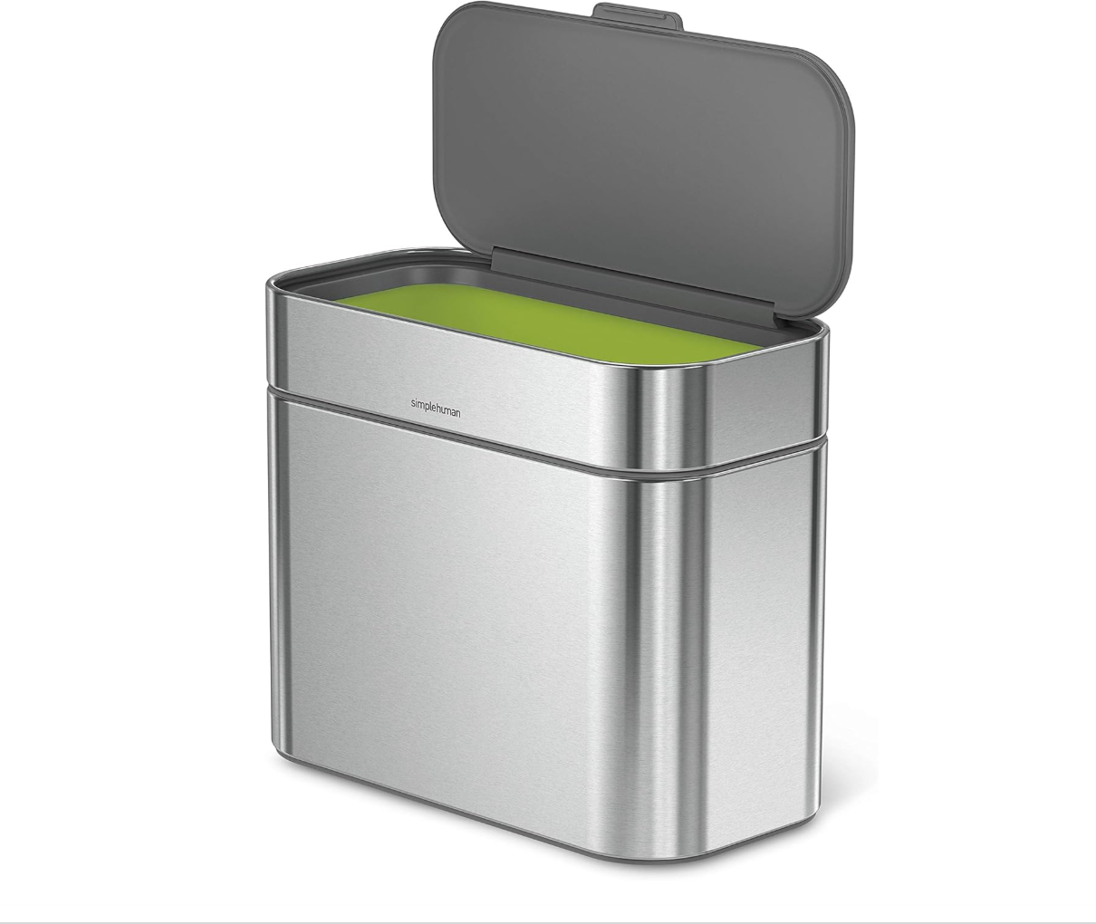 Simplehuman Compost Caddy, Detachable and Countertop Bin, 4 Liter / 1.06 Gallon, Brushed Stainless Steel